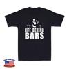 Vida Atrás das Grades Barman Bebida Álcool Presente Engraçado Camiseta de Algodão Masculina Camiseta