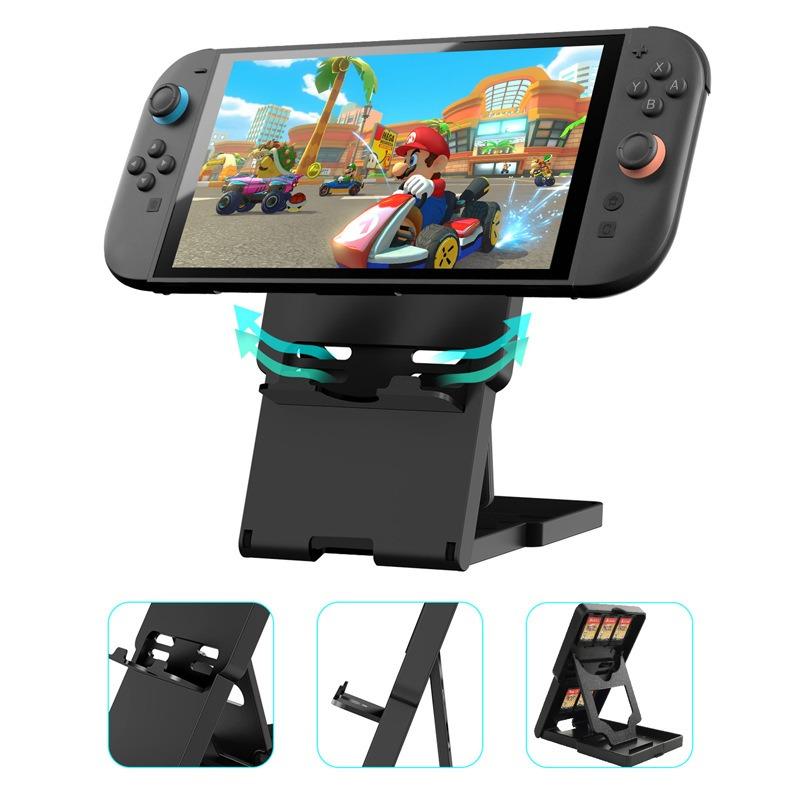 Adjustable Game Console Stand for Nintendo Switch Lite/OLED Bracket Foldable Mobile Phone Desktop Stand Holder Base