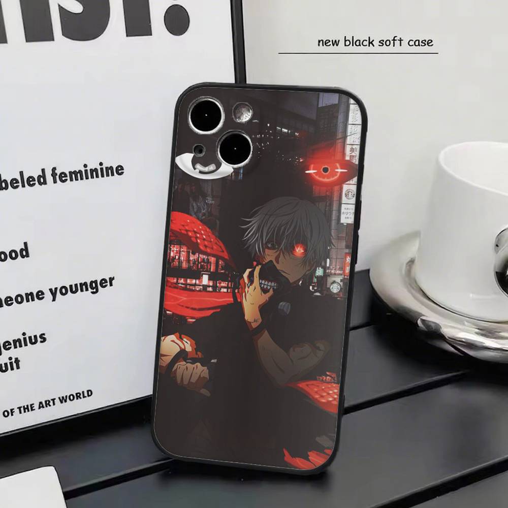 Tokyo Ghoul For iPhone 17 air 16 15 14 13 12 11 Pro Black Soft Cover Phone Case