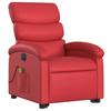 Reclining Electric Red Lift-Up Armchair with Massage
