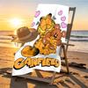 Garfield Print Beach Towel Design, Soft, Lightweight. for Home Bathroom, Spa, Pool, Yoga, Surfing, Camping, Gift for Family, Friend