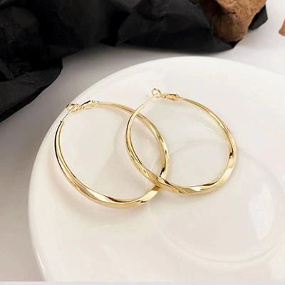 For Women Fashion Hoop Earrings Vintage Round Jewelry Gifts Jewelry Arge Hollow Elegant Style  Jewelry Accessory