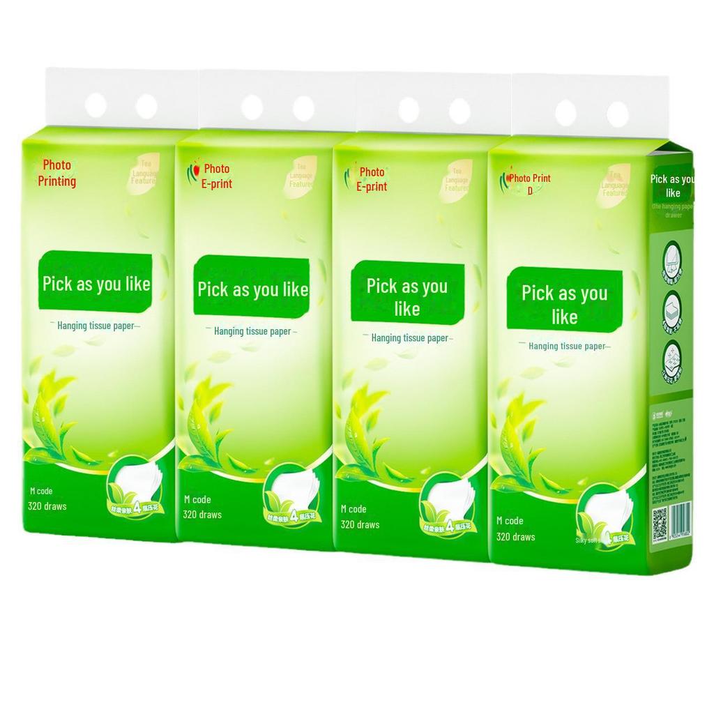 Kancalı Xinxiangyin Alt Çekmece 4 Katlı Kalın Yüz Doku Kağıdı - Ücretsiz Teslimat