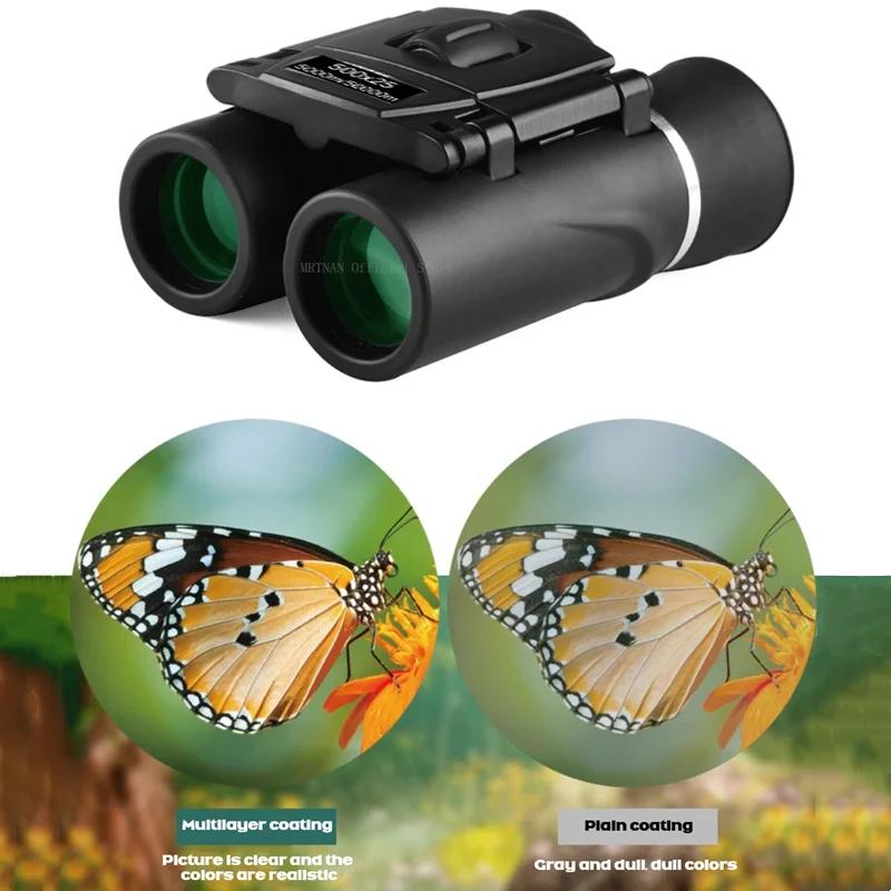 5000M/50000M Portable HD Zoom Binoculars 500X25 Telescope Powerful Folding Long-Distance Vision Hunting Outdoor Camping Sports