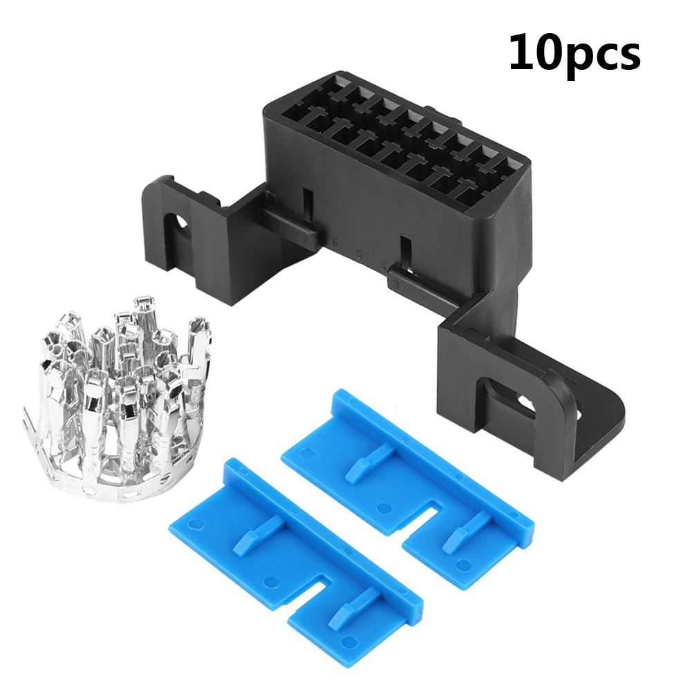OBD2 II 16Pin Female Connector OBDII Cable Car Auto Adapter Plug Shell Kit for GM J1962