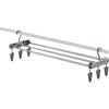 Foldable Design Blanket Drying Rack Stainless Steel Expandable Clothes Organizer Rectangular 6 Clips Bedsheets Storage Hanger