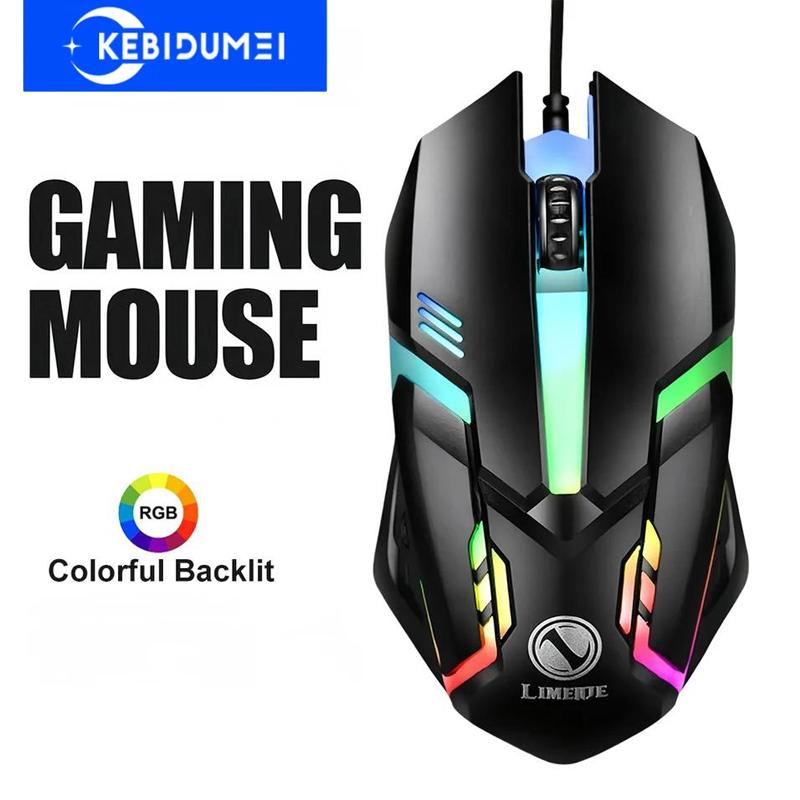 USB Kabelmaus Leuchtende Gaming-Maus Kabelgebundene Büromäuse für PC Desktop Laptop Computer Windows Ios
