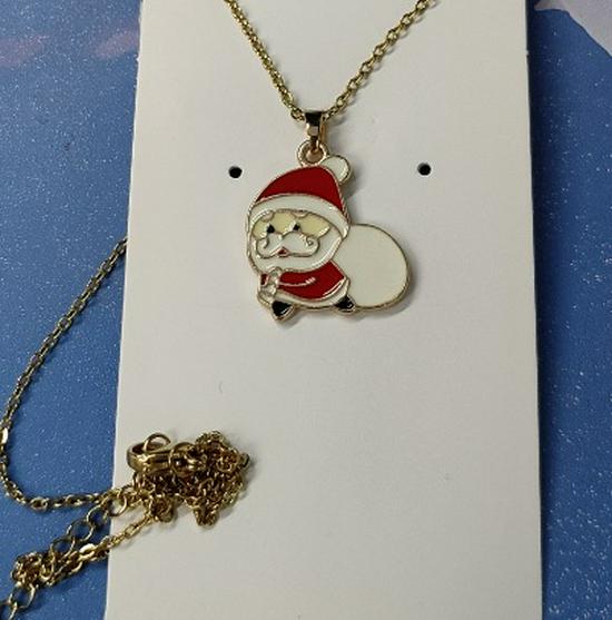 Cross-border Christmas Wish Tree Snowman Reindeer Bells Necklace