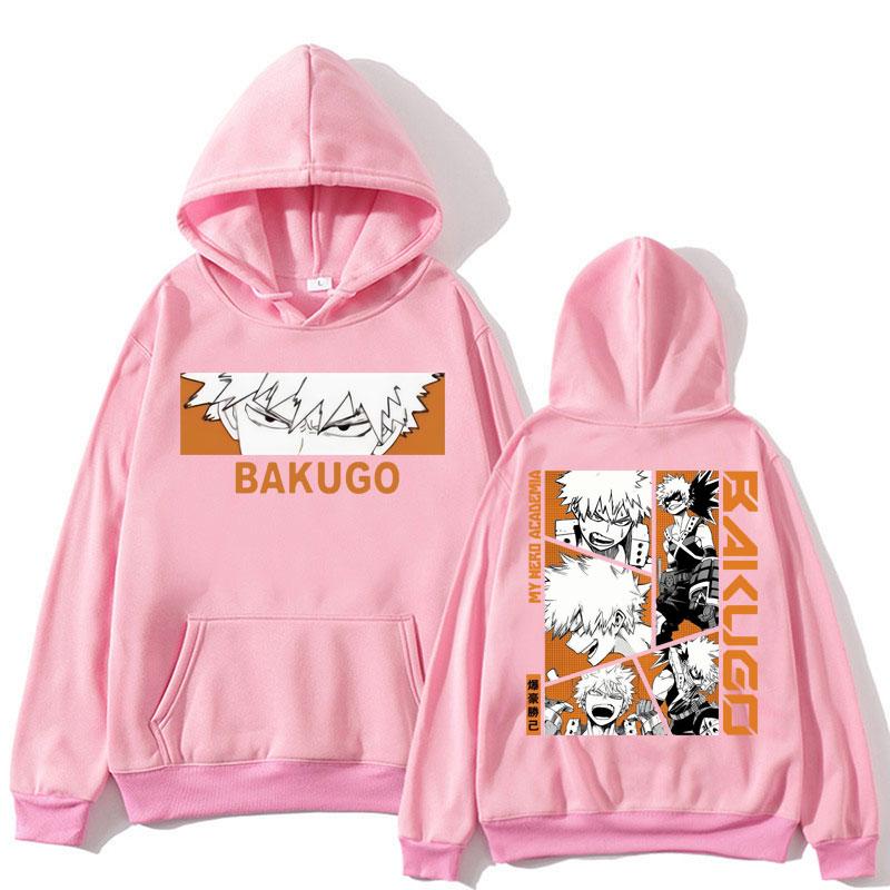 Japan Anime My Hero Academia Hoodie Bakugou Katsuki Trend Harajuku Manga Long Sleeve Men Women Streetwear