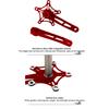Road Bike   130BCD Crankset Folding Bike Aluminum Alloy Hollow Crank Arm Set(Black )