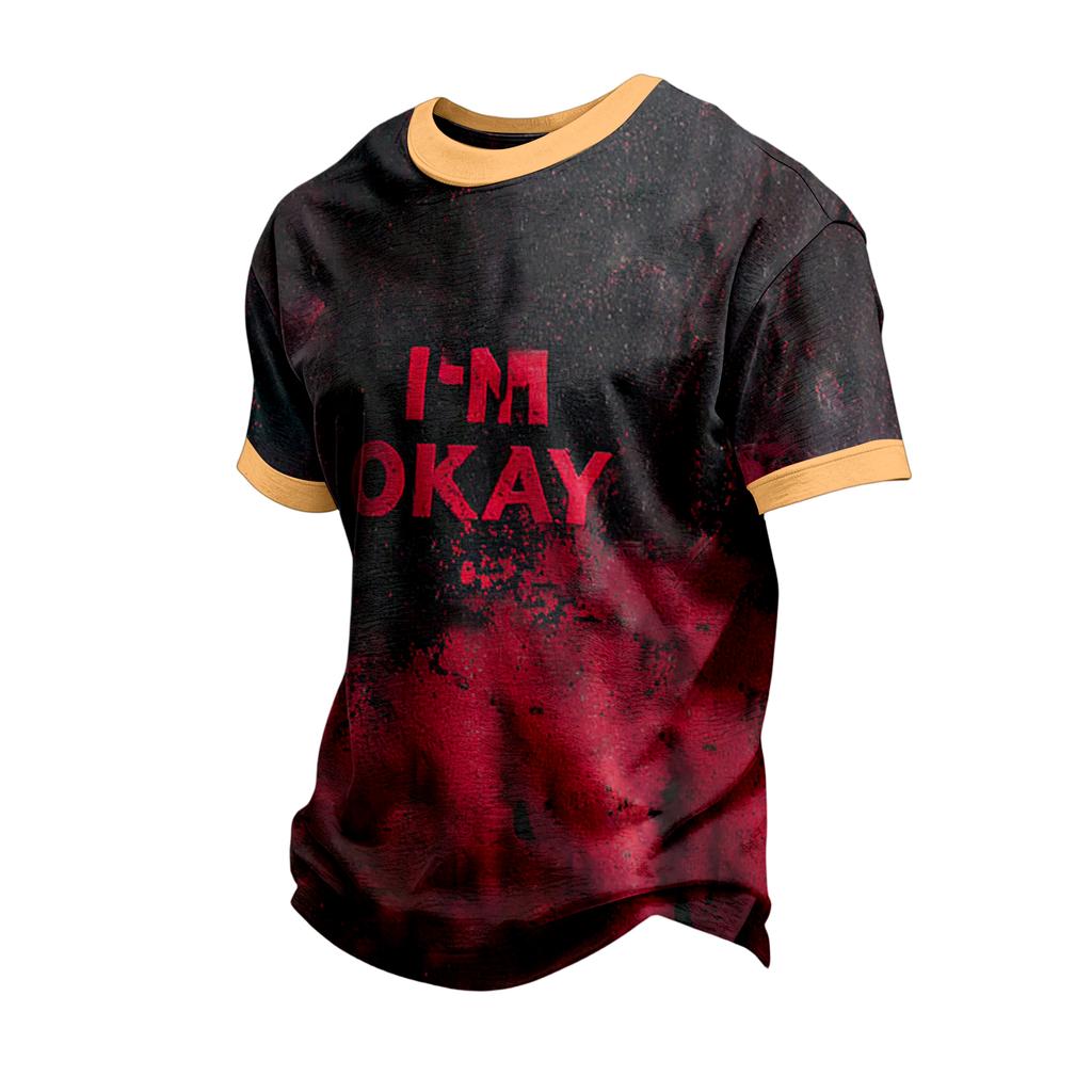 Men's Short Sleeve Halloween Print T-Shirt Casual Fashion Top