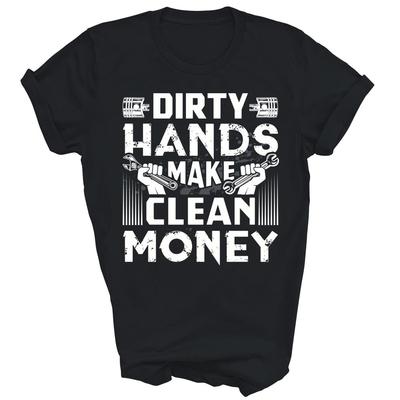 Schmutzige Hände machen sauberes Geld Lustiges Mechaniker Unisex T-Shirt Geschenk