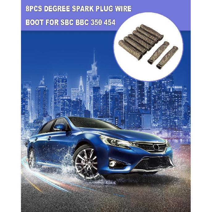 Spark Plug Wire Heat Shield - 8 PCS 2500° Spark Plug Heat Sleeve, 6 Inches Spark Plug Wire Boots Protector Protection Cover Replacement for LS1 /