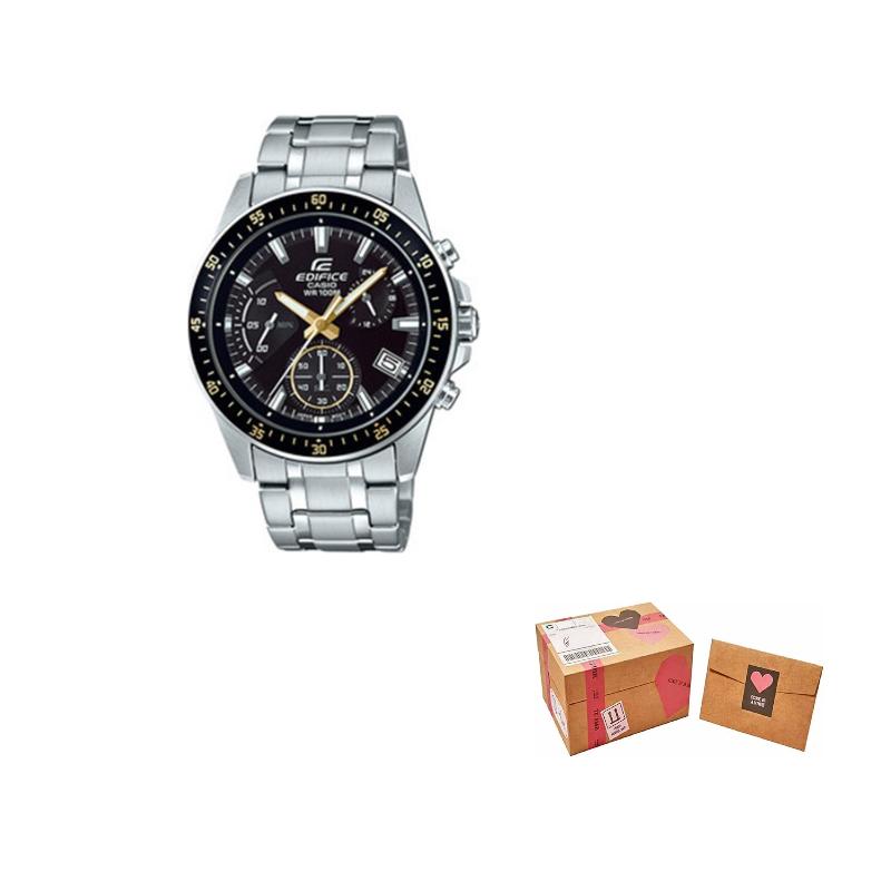 

Casio EDIFICE Series Business Recommendation Simple Quartz Movement Stainless Steel Strap Japanese and Korean Watch Men s Watch Black EFV-540D-1A9VUPR чёрный