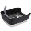 Cat Litter Box Large Size Open Top High Sided Easy Cleaning Stainless Steel Cat Litter Box for Home