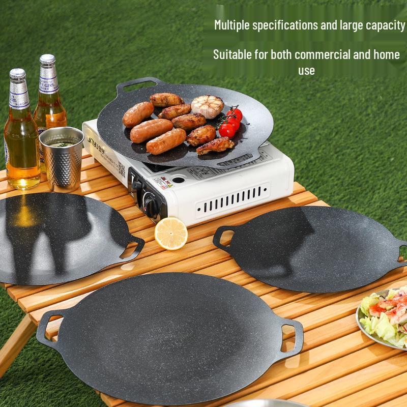Koreanischer BBQ Antihaft-Steingrillplatte für Teppanyaki & Camping (Induktions- & Ofenfest)