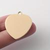 WTEMPO 2 szt. Stal nierdzewna Gładki wisiorek w kształcie serca Pusty tag w kształcie serca DIY Brelok + Łańcuszek na klucze Możliwość grawerowania Walentynki Pamiątkowy prezent