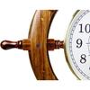 Nástěnné hodiny Time's | Námořní pirátské lodní kolo | Prémiový řemeslný dárek (16 palců)