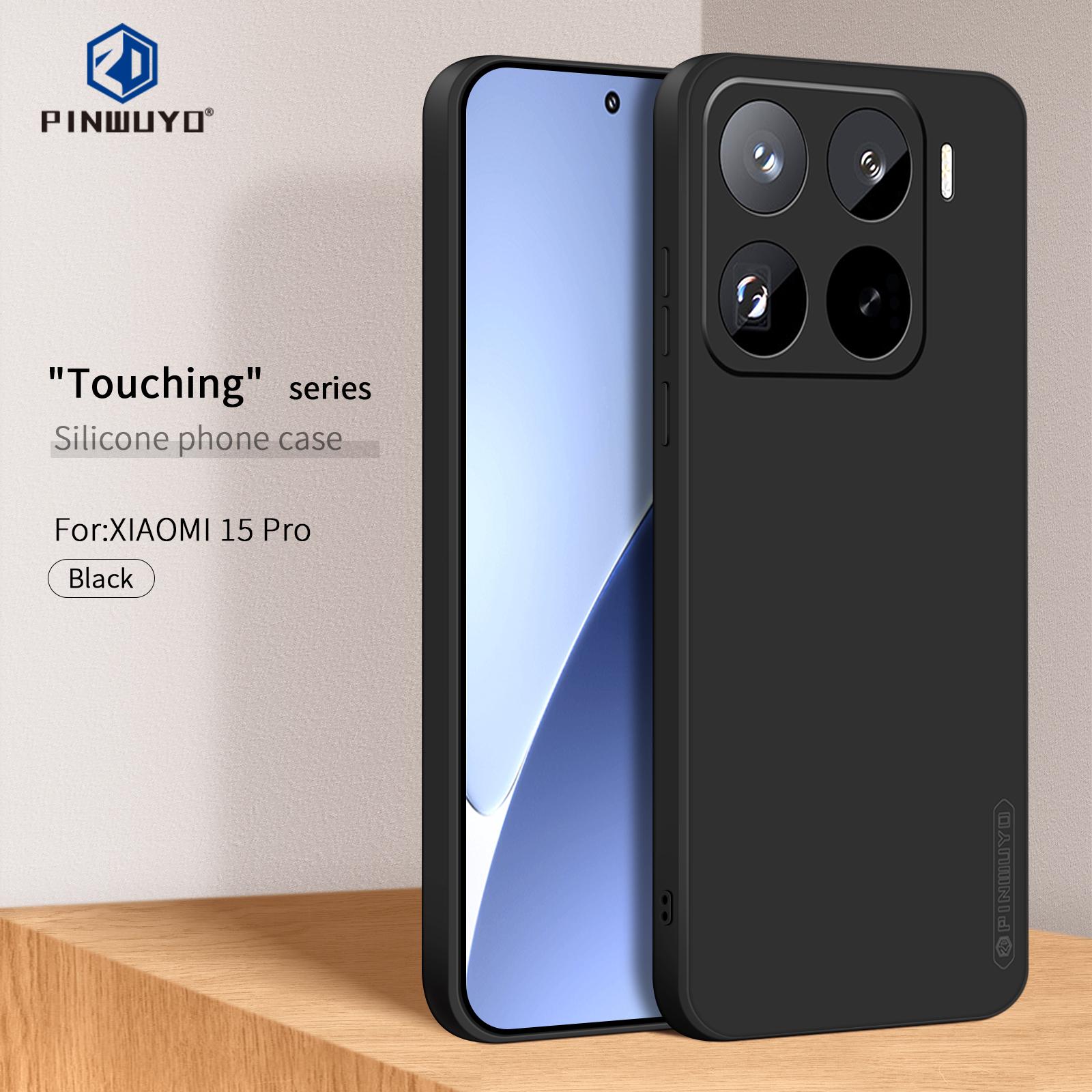 

For Xiaomi 15 Pro Phone Case PINWUYO Soft Matte TPU Mobile Back Cover Black