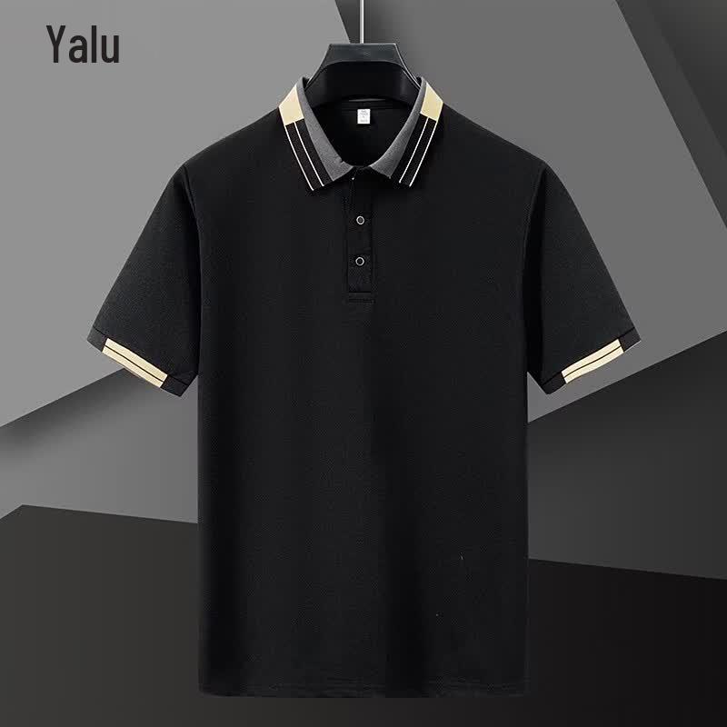 Yalu Men s Summer Ice Silk Polo Shirt L