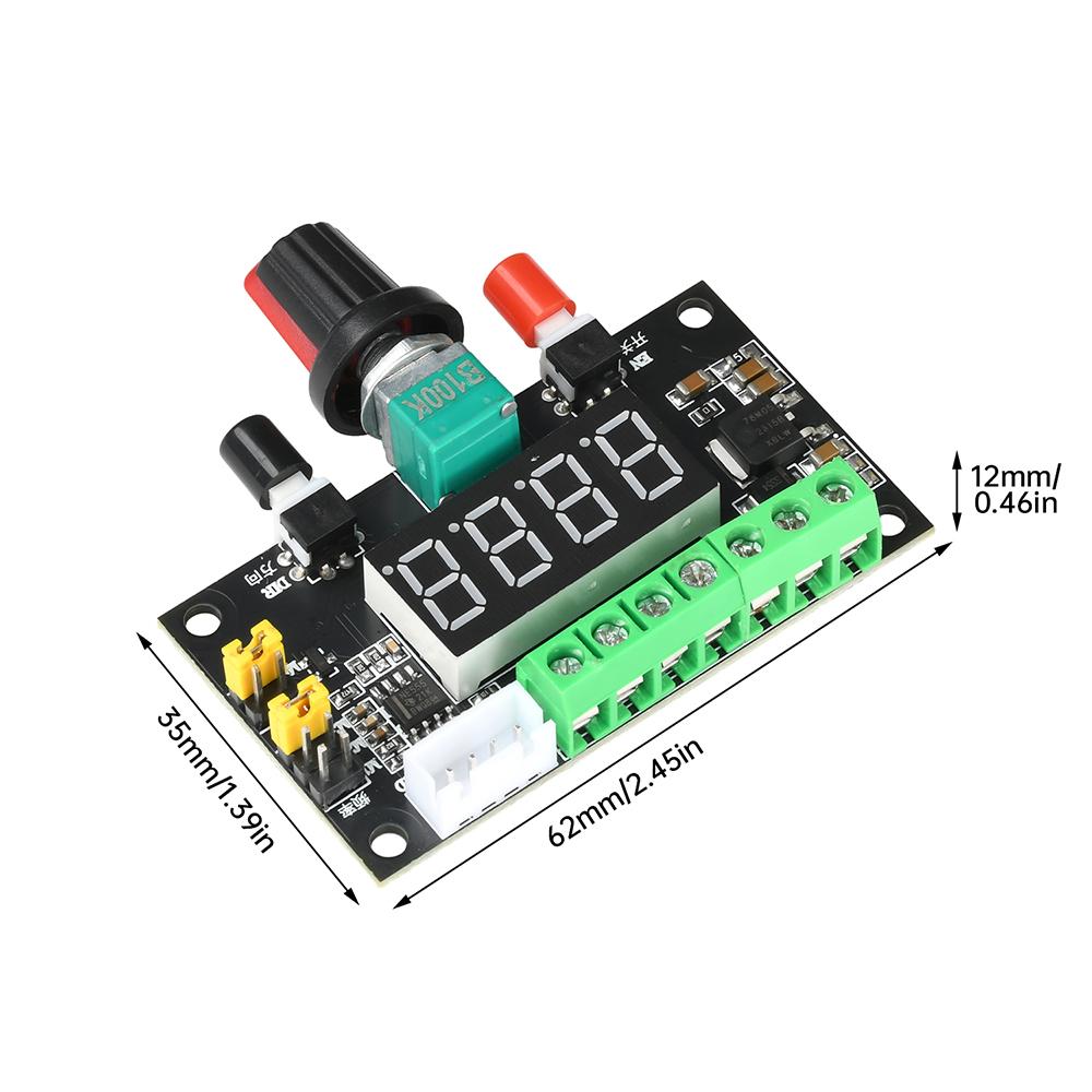 12V 24V Stepper Motor Controller with PWM Pulse Signal Generator, Reversible Rotation & Speed Control for Automation