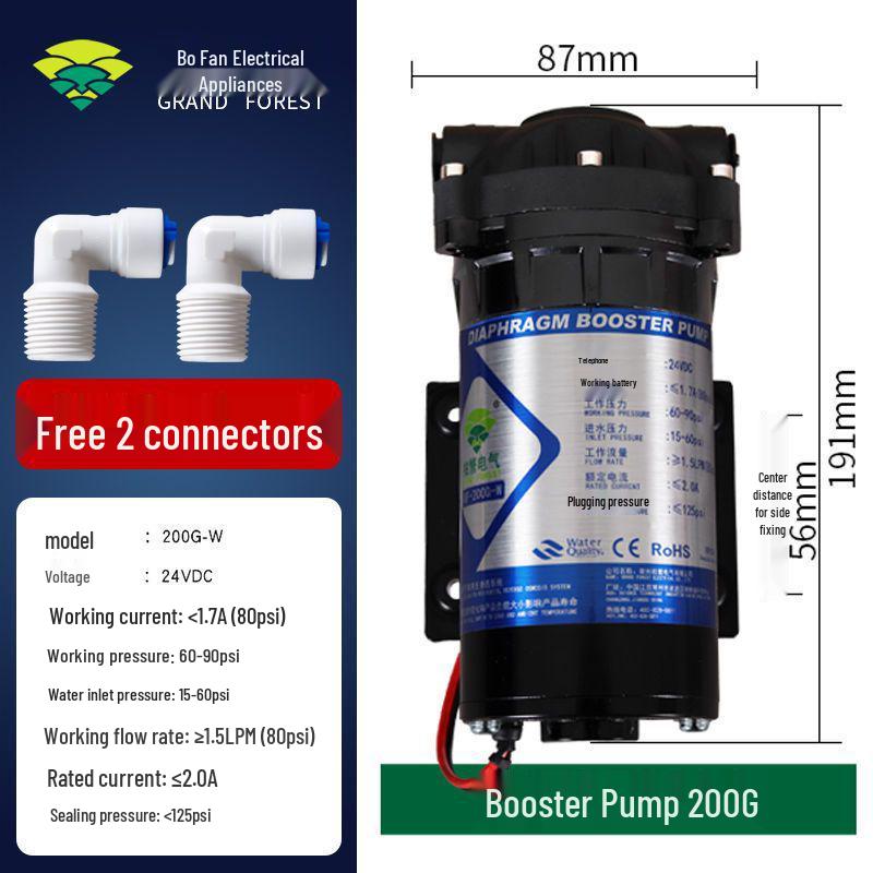Bo Fan Electric Booster 75G Self-Priming Pump for 50G Water Purifier & 400G Direct Drinking Machine with 300G Household Motor