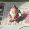 Cartoon Christmas Series Plush Velvets Figurine Keychain Cartoon Key Holder Alloy Texture Suitable for Festival Cheer