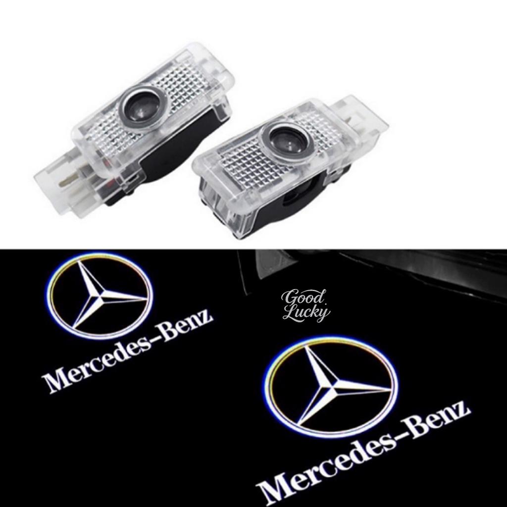 WAK3   LED Car Door Welcome Warning Light Projector Logo Decoration Accessories For Mercedes Benz Amg W204 W213 W205 W211 W212 W176