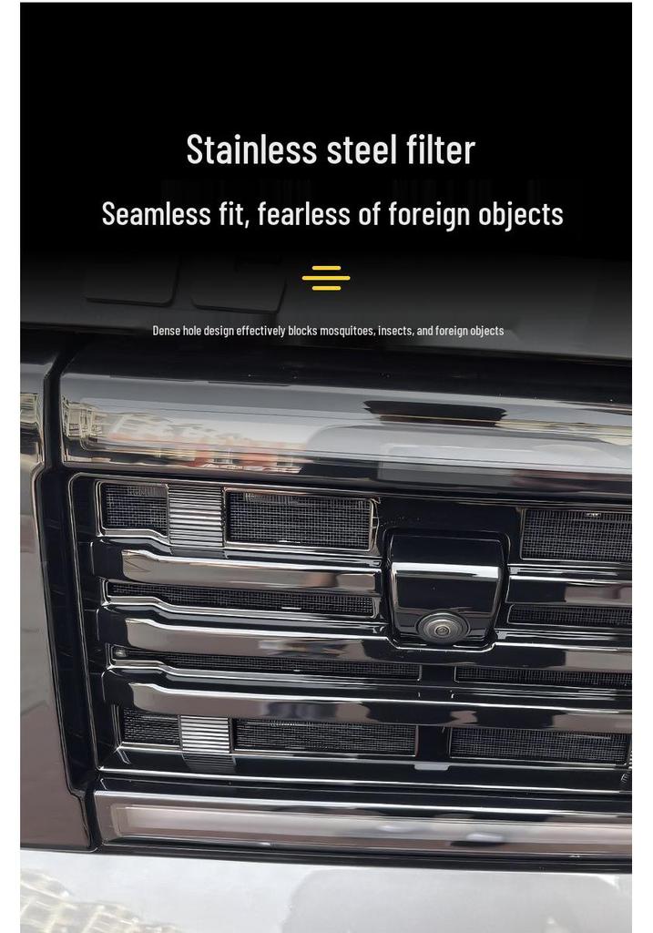 Beijing BJ40 Snap-on Mosquito Net: No-Disassembly Front Bumper Insect Barrier, Exterior Mod Accessory