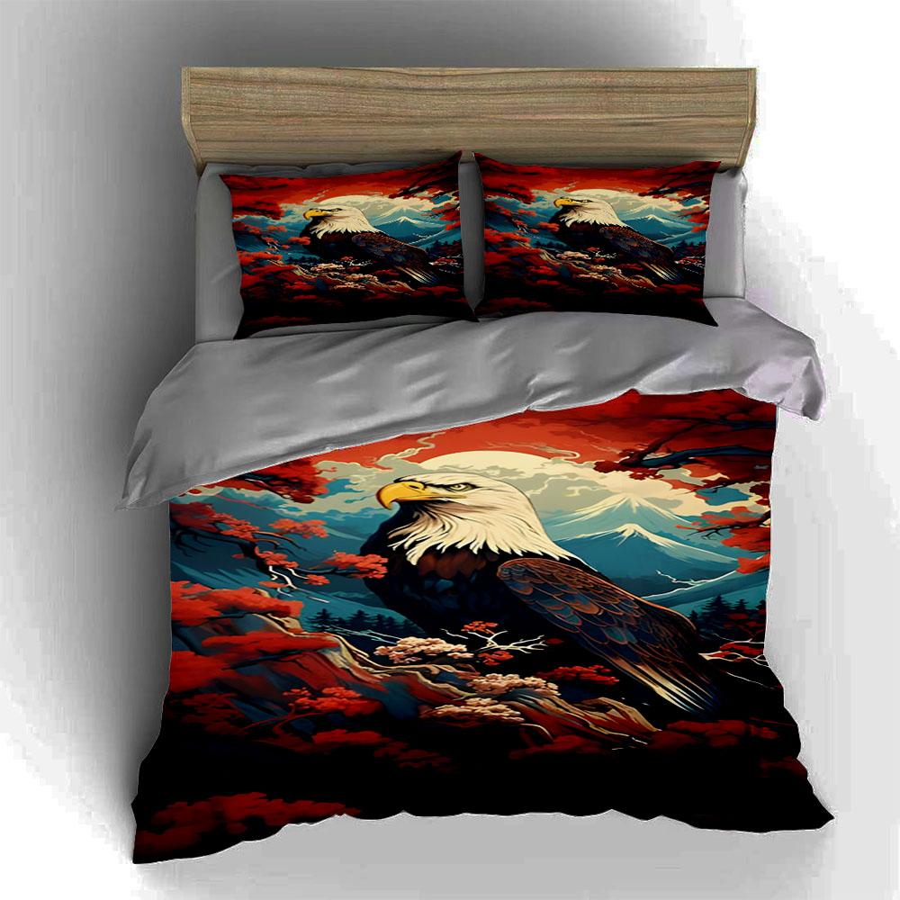 Eagle Mountain Landscape. Bedding Duvet Cover Sets Duvet Covers Pillowcases Gifts (1 * Duvet Cover 2 * Pillowcases, Without Duvet Insert)