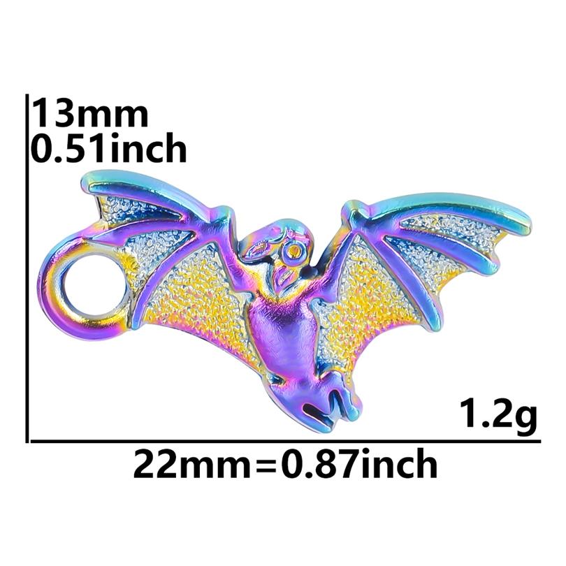 10pcs/Lot Multistyle Animal Pendants Rainbow Charms For Jewelry Making Supplies Eagle Bat Elephant Charm Frog Duck Shark Pendant
