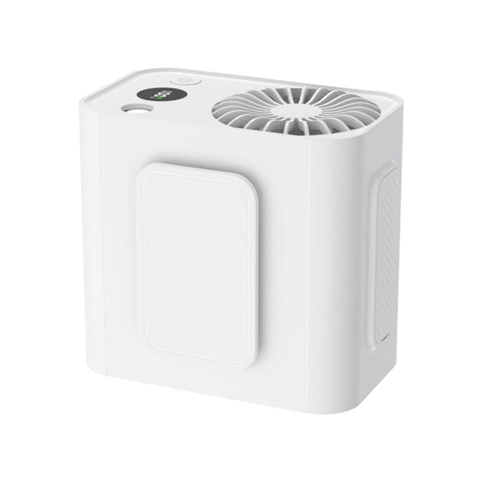 Portable Waist Fan 3600mAh Rechargeable, Necklace Fan With Max 20H Working Time 5 Speeds 6000RPM White#0