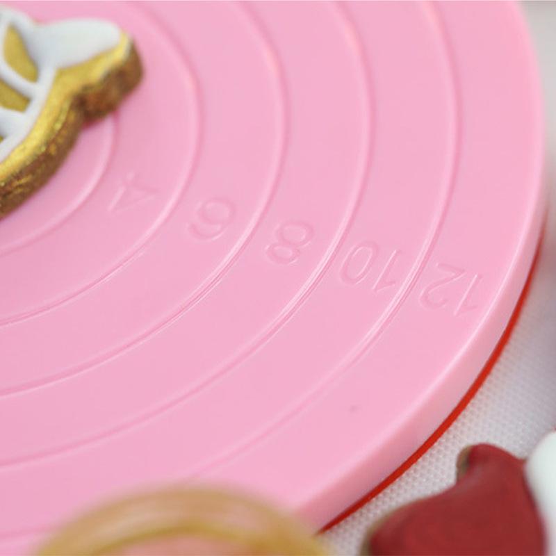 Pink Plastic Cake Icing Stand - DIY Baking Mold Turntable