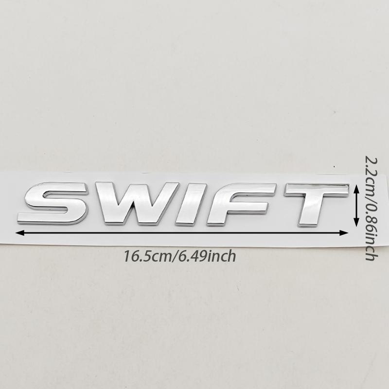 AAGN1 Pre SUZUKI Swift ABS Predný znak na auto Logo zadného kufra 3D odznak Nálepka Modifikovaná dekorácia s písmenami