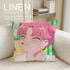 You and I Are Polar Opposites Cushion Cover Linen Decorative Pillowcase Set Pcs  x Breathable Washable Sofa Cushion Cover