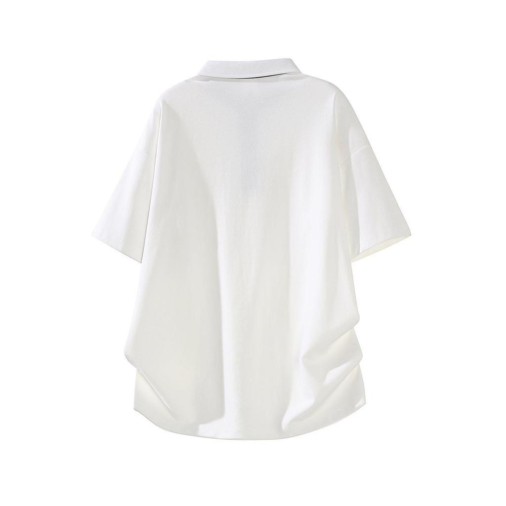 Trendy 2026 Men's Japanese-Style Loose Fit Short Sleeve Polo Shirt