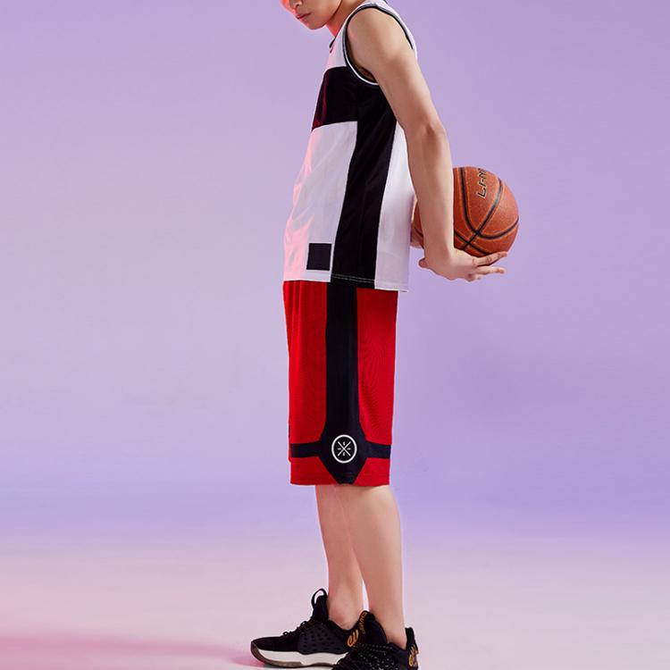 Li-Ning Way Of Wade Anti-UV Contrast Basketball Shorts Men Bottoms Bull-Red AAPQ235-3