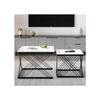Lot De 2 Tables Basses Élégantes, Carrées 60*60*45 Cm Et 45*45*40 Cm