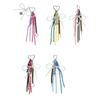 Pearls Bowknot Keychain with Woven Lanyard Colorful Keyring Accessory Fashionable Bag Charm for Women and Girls