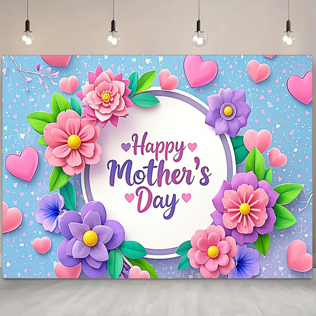 Photography Backdrop Love Rose Floral Mother's Day Anniversary Birthday Home Party Photo Background Prop