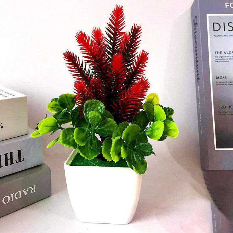 Artificial Bonsai Simulation Plants Flowers In Pots Home Office Fake Tree Decor