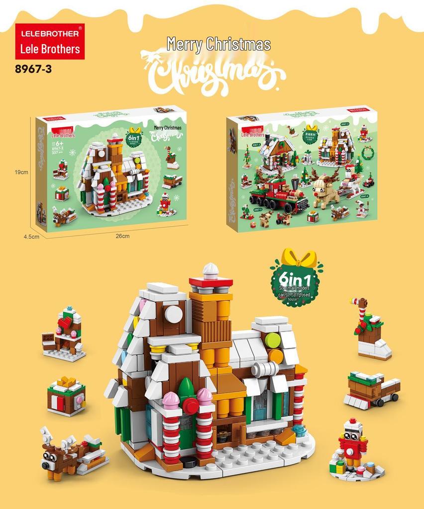 Christmas Train & Reindeer Building Blocks - Compatible with Lego for Holiday Gifts