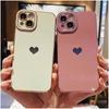 Luxury Plating Love Heat Phone Case For Samsung Galaxy A54 A53 A04S A14 A24 A34 A23 A52 S20 S21 S22 S23 Ultra Plus iPhone 14 13 12 11 Pro Max Cover