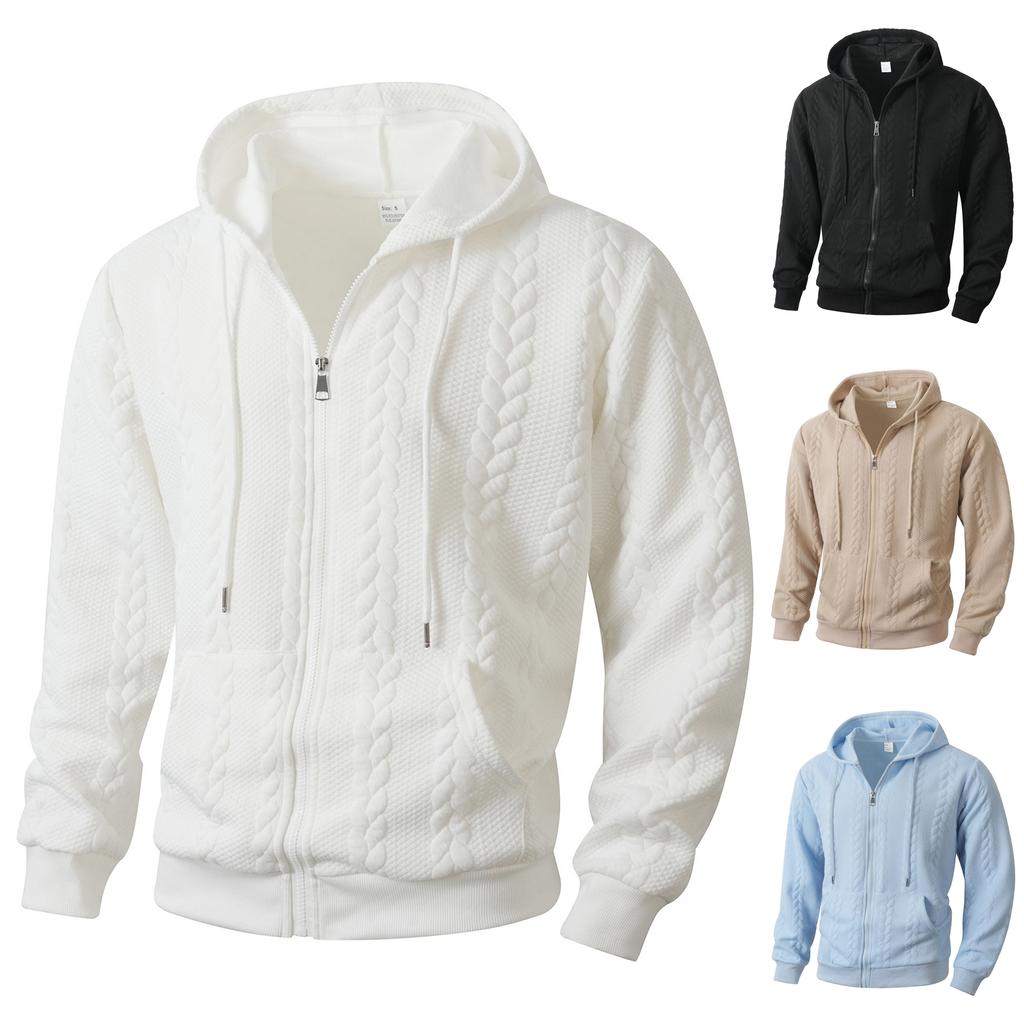 Winter Casual Loose Fit Color Long Sleeve Hooded Pullover Hoodie Sweatshirt