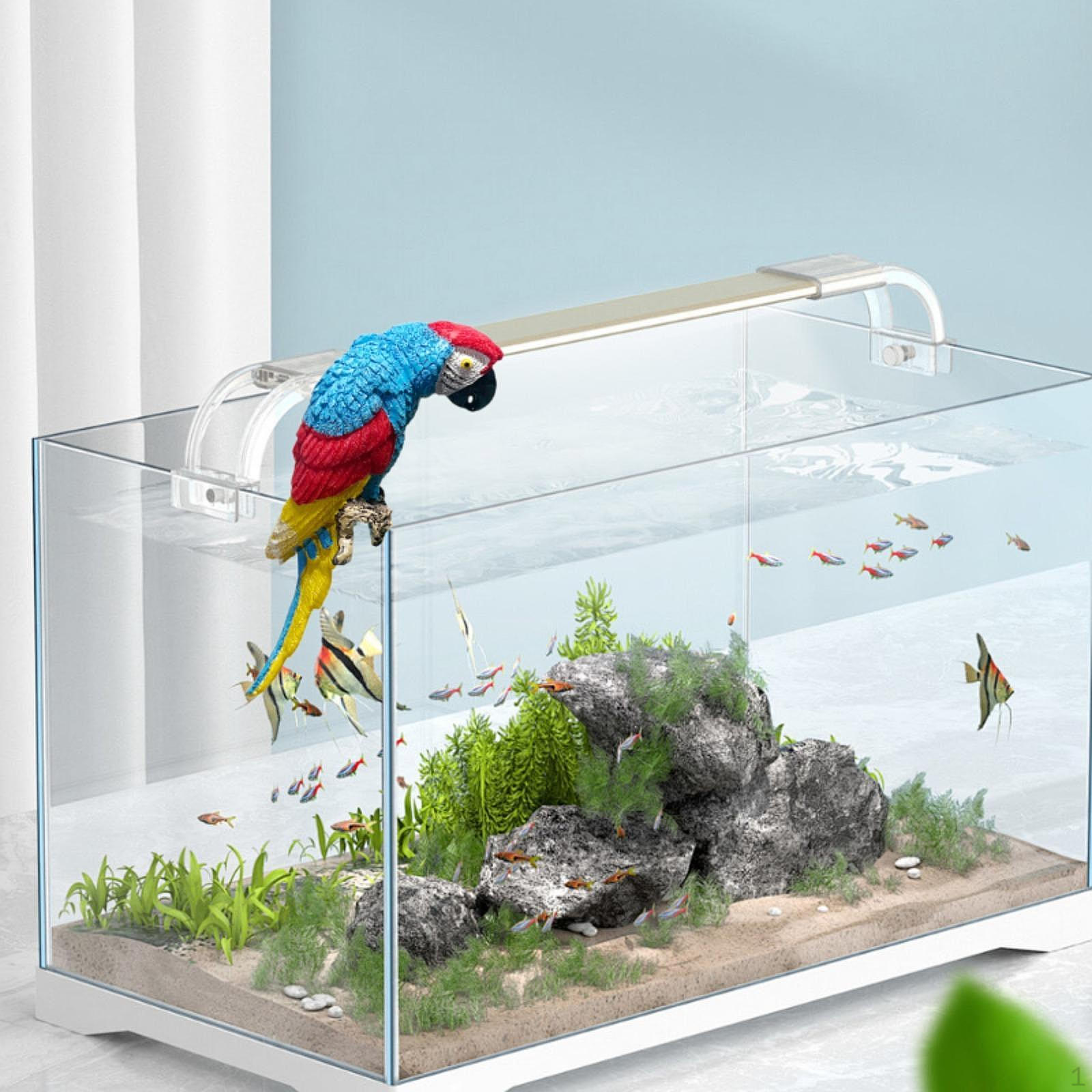 

Миниатюрная фигурка птицы, декор для аквариума, коллекционная мини-статуэтка, реалистичный креативный цветок macaw