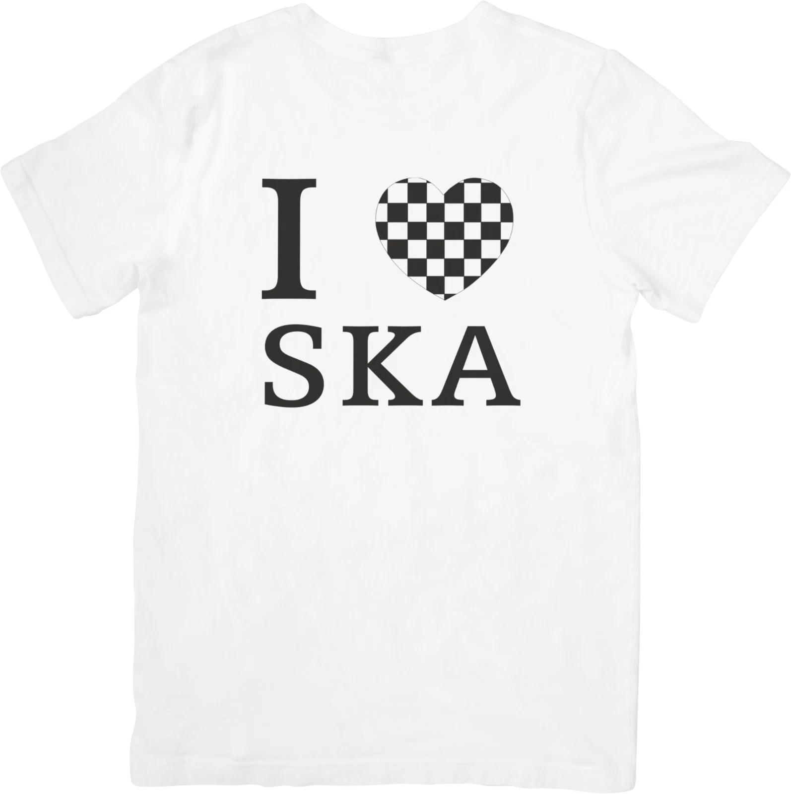 

SKA REGGAE LOVE Music Unisex Fit for Men & Women Quality Cotton T-Shirt White. L