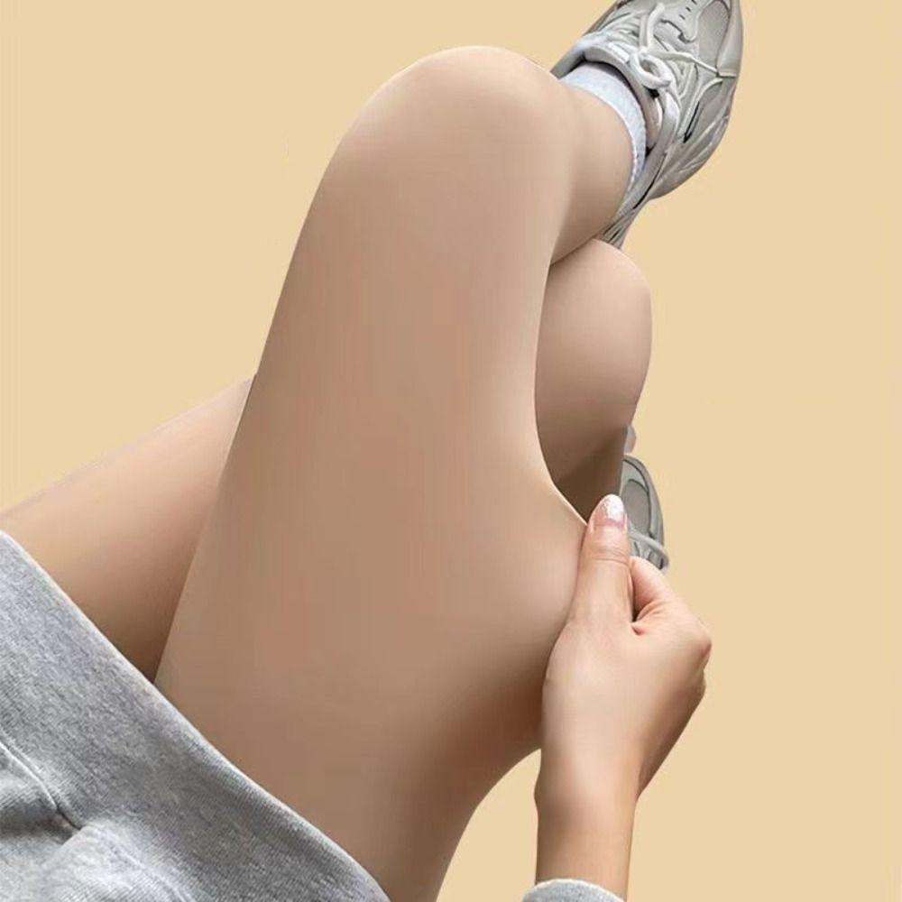 Solid Color Bare Leg Socks Nylon Thermal Pantyhose Durable High Waist Pantyhose Ladies