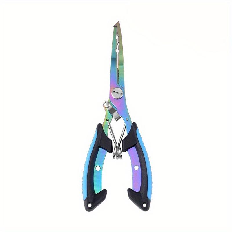 

Multifunctional Angled Pliers Made of Stainless Steel for Dual Use | Fishing Pliers (For Removing Hooks and Managing Bait | Durable Outdoor Gear) синий