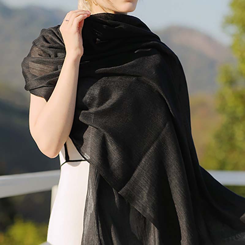 WTEMPO Solid Color Simple Casual Versatile Scarves Long Sun-protective Scarf Shawls Outdoor Beach Soft Scarves Holiday Festive Gift Scarves