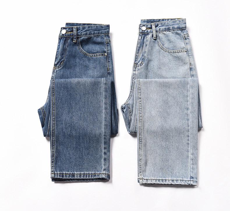 2025 Loose High-Waisted Straight-Leg Jeans for Women, Korean Style, Slimming, Plus Size, Student BF Style